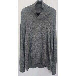 Marc Ecko XXL Shawl Collar Sweater Mens Gray Pullover Kangaroo Pocket‎ Knit